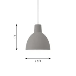 Toldbod 170 taklampa, ljusgrå 17cm
