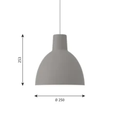 Toldbod 250 taklampa, ljusgrå 25cm