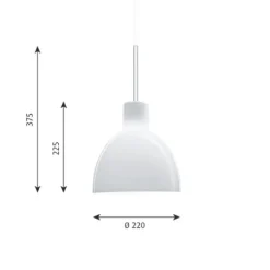 Toldbod 220 taklampa, opalglas 22cm