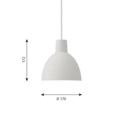 Toldbod 170 taklampa, vit 17cm