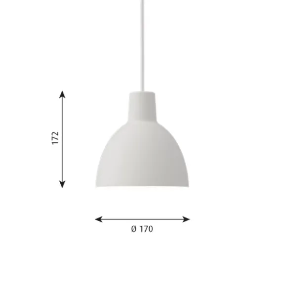 Toldbod 170 taklampa, vit 17cm