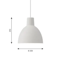 Toldbod 250 taklampa, vit 25cm