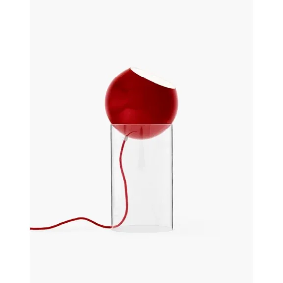 Topan Golvlampa VP14 Clear acrylic base Vermilion Red