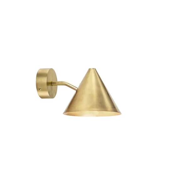 Tratten vägglampa mini, råmässing