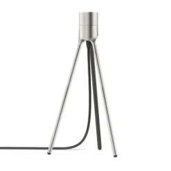 Tripod table brushed steel H 36 cm