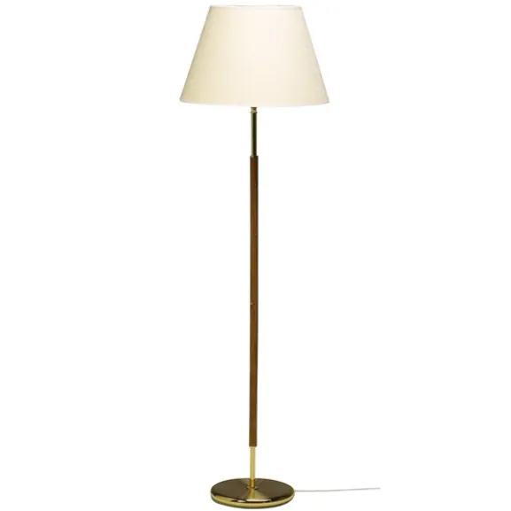 Tullgarn golvlampa, mässing/valnöt 130cm