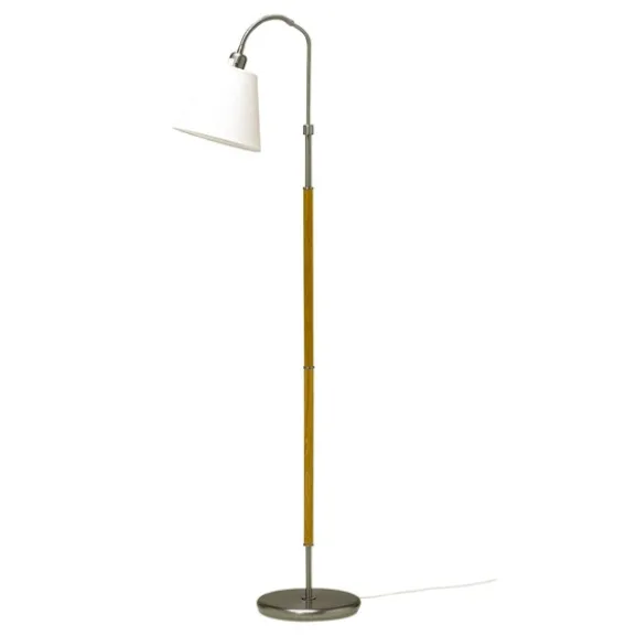 Tullgarn golvlampa, råjärn/ek 145cm