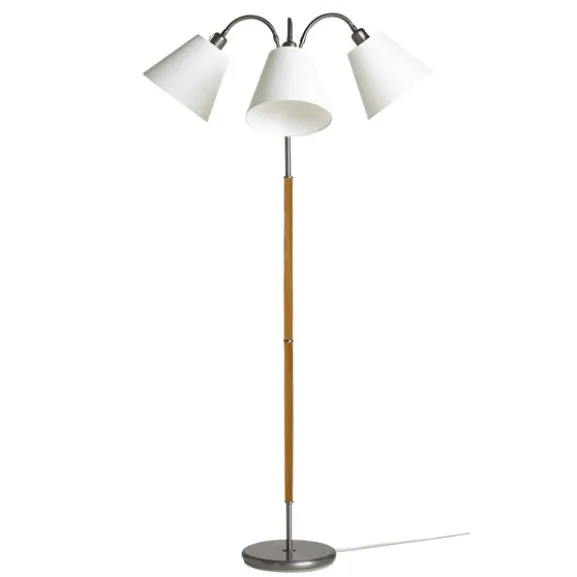 Tullgarn golvlampa trearmad, råjärn/ek 145cm