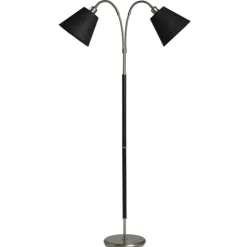 Tullgarn golvlampa tvåarmad, råjärn/svart 145cm