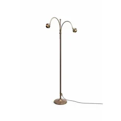 Twin Brass Golvlampa – Böjda Armar