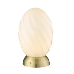 Twist Oval Bordlampa Opal 1 X G9 Antik Messing
