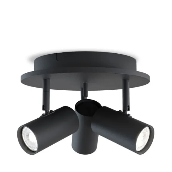 Tyson 3-spot black structure GU10