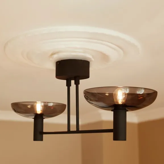 Ufo Long plafond, svart/rökgrå