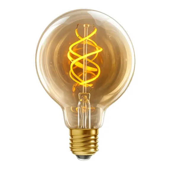 UNI-FLEX glob 100mm gold E27 5W 2000K dimbar