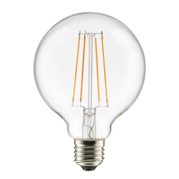 UNI-LEDISON glob 100mm klar E27 7,5W 2200K dimbar