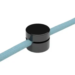 Universell vägg kabelklammer för textilkabel Svart 2-pack
