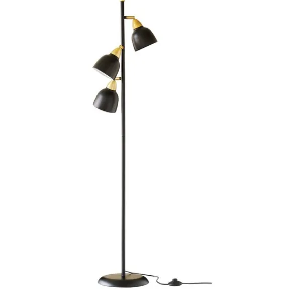 Urban Triple Floor Lamp , Matt Real Black