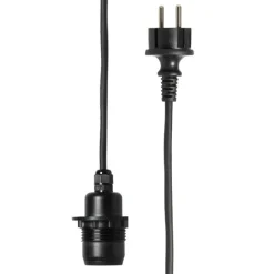 Utomhuskabel E27 svart 5m