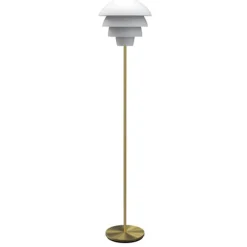 Valencia golvlampa vit/mässing