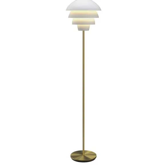Valencia golvlampa vit/mässing