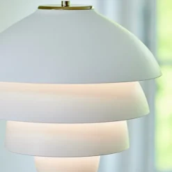 Valencia golvlampa vit/mässing