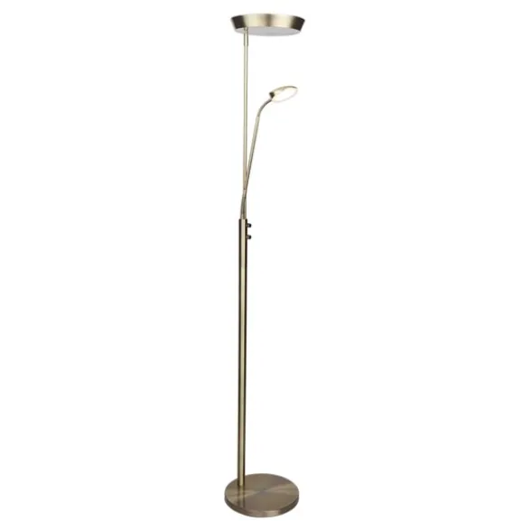 VEGAS Golvlampa Combi LED 5/20W Antik Messing