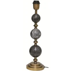 Verona Lampfot Svart marmor/antik mässin 13cm