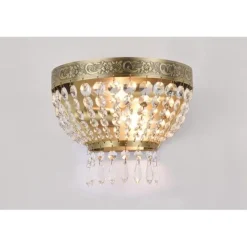 Vägglampa Queen Antikmässing 14cm