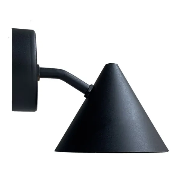Vägglampa Tratt Micro IP23 Svart