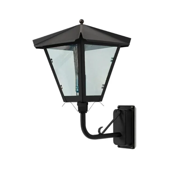 Vägglykta Gustav upp svart/fönsterglas