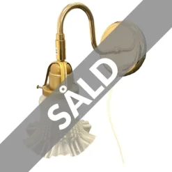 Victoria vägglampa, mässing/klockskärm