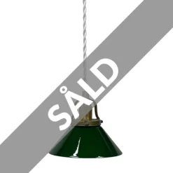 Vintage fönsterlampa, mässing/grön