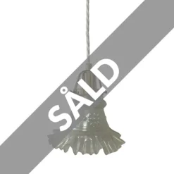 Vintage fönsterlampa, mässing/frostat glas