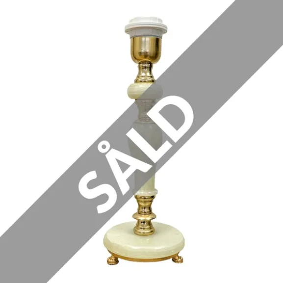 Vintage lampfot, marmor