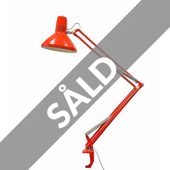 Vintage skrivbordslampa orange