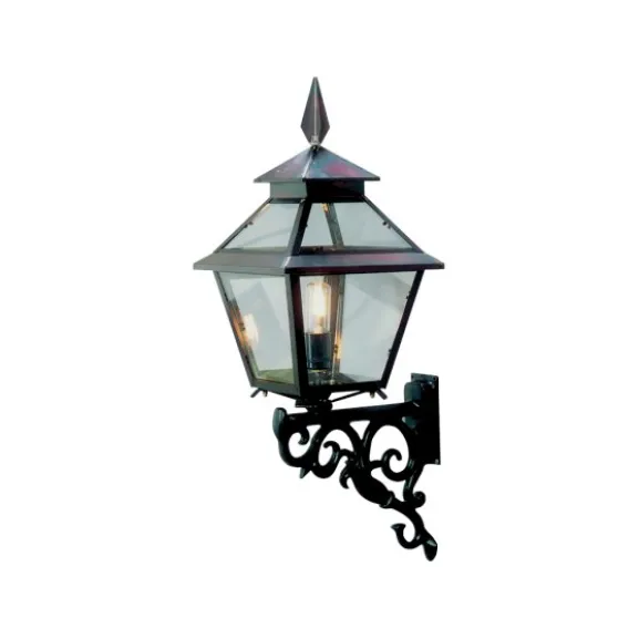 Viresjö vägglampa m gjuten arm, koppar/svart
