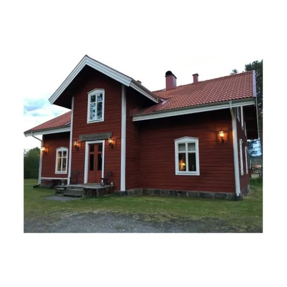Viresjö vägglampa m gjuten arm, koppar/svart