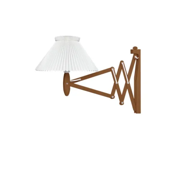 Wall lamp, SAX, smoked oak, incl. shade 1-17