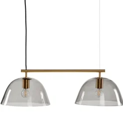 Wendo 70 taklampa, mässing/rökfärgad 70cm