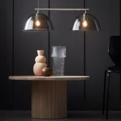 Wendo 70 taklampa, nickel/rökfärgad 70cm
