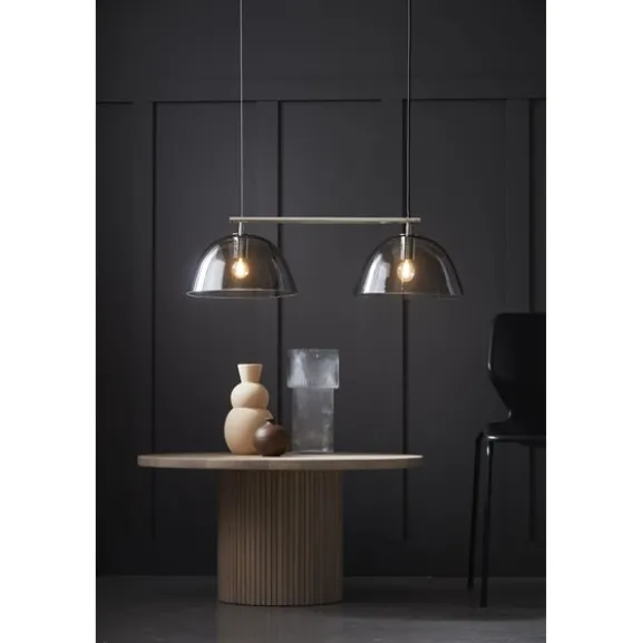 Wendo 70 taklampa, nickel/rökfärgad 70cm