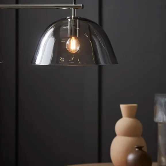 Wendo 70 taklampa, nickel/rökfärgad 70cm