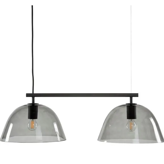 Wendo 70 taklampa, svart/rökfärgad 70cm