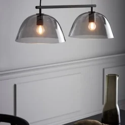 Wendo 70 taklampa, svart/rökfärgad 70cm