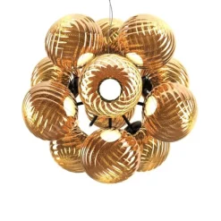 Whirl Burst Chandelier Gold LED CB