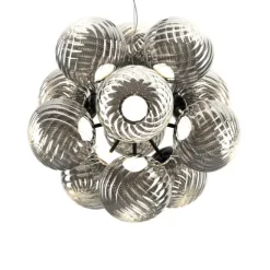 Whirl Burst Chandelier Silver LED CB