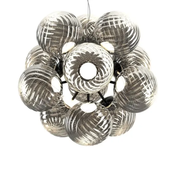 Whirl Burst Chandelier Silver LED CB