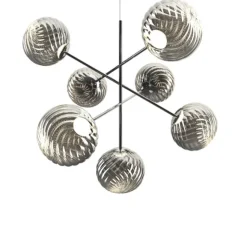 Whirl Chandelier Large Silver LED CB