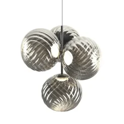Whirl Chandelier Small Silver LED CB