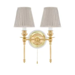 Wivallius vägglampa mässing/vit
